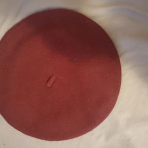 Burgundy Wool Beret